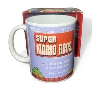 NINTENDO Super Mario Bros. Ceramic Coffee Mug Retro Videogame Screen
